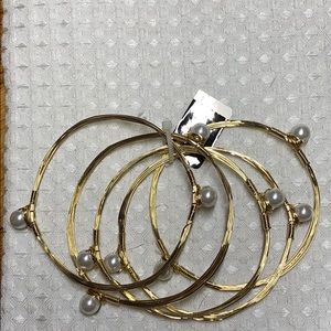 M.Haskell for INC gold tone bangle set